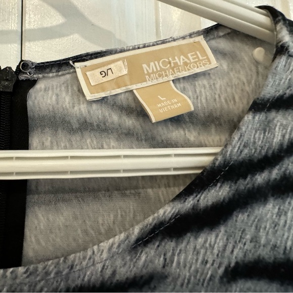 MICHAEL Michael Kors jersey grey snakeskin print dress size L - Picture 4 of 4